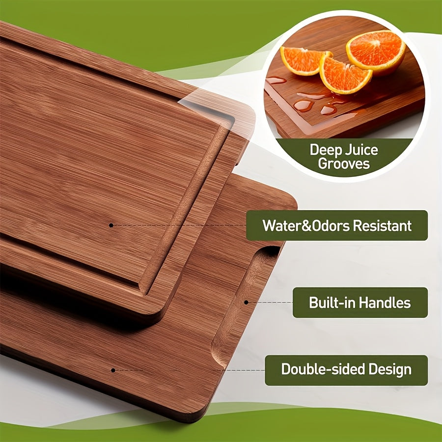 Multi-Functional Solid Wood Chopping Board Set