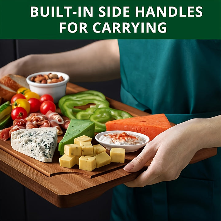 Multi-Functional Solid Wood Chopping Board Set
