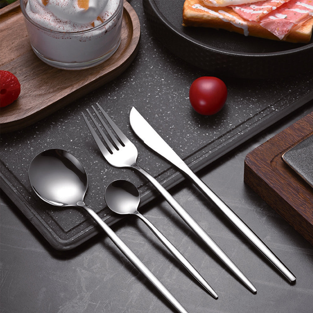 Stainless Steel Cutlery Set with Stand