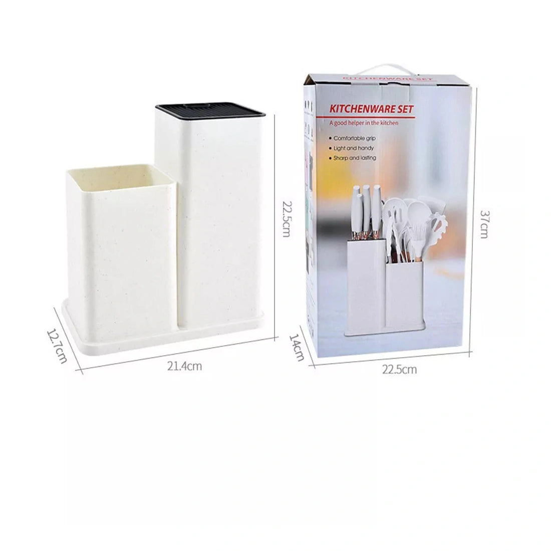 Non-Stick Silicone White Kitchen Utensil Set with box