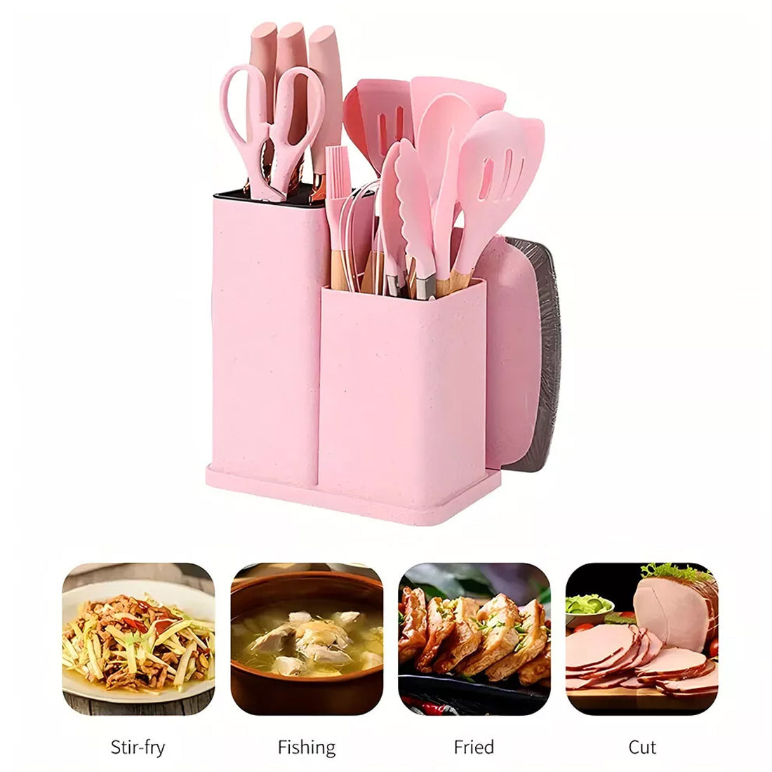 Non-Stick Silicone Kitchen Black Utensil Set
